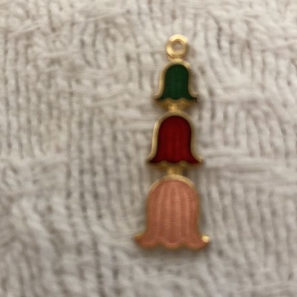 Hoffman stacked bells or tulips pendant. Vintage 1980s or 70s. Cloisonne - Picture 4 of 4